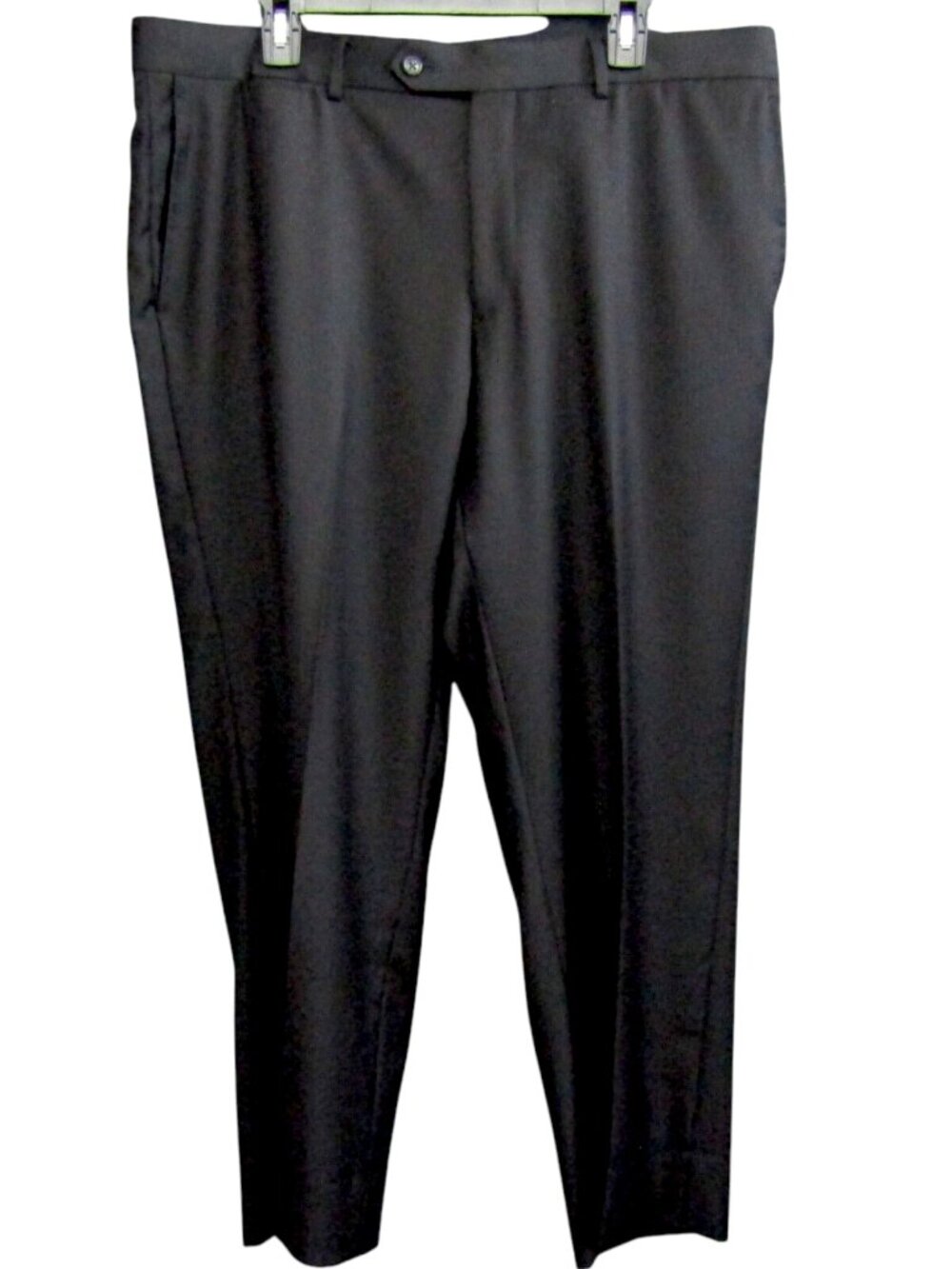 Jhane Barnes Black 100% Wool Dress Pants Mens Size 38W Measure 39x28 Super 100s